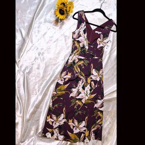 Kay Unger New York Floral Midi Dress